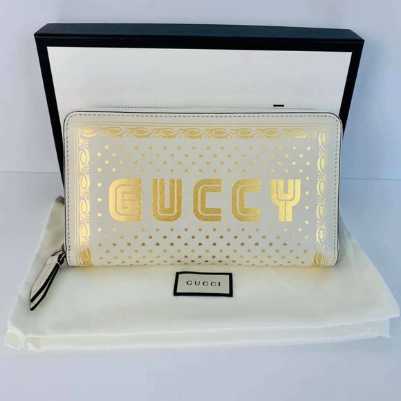 Gucci Handbags - NEW GUCCI 510488 Guccy Moon & Stars Leather Zip Around Wallet